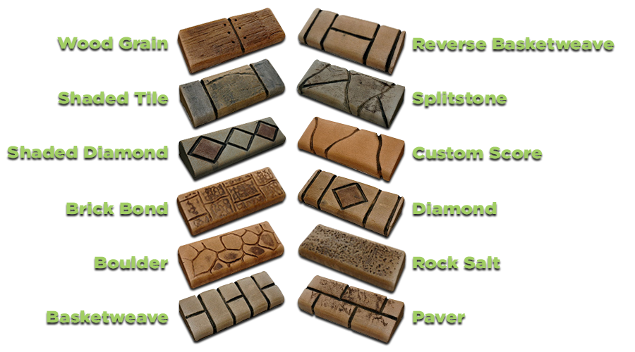 Custom Stamped Edging Samples